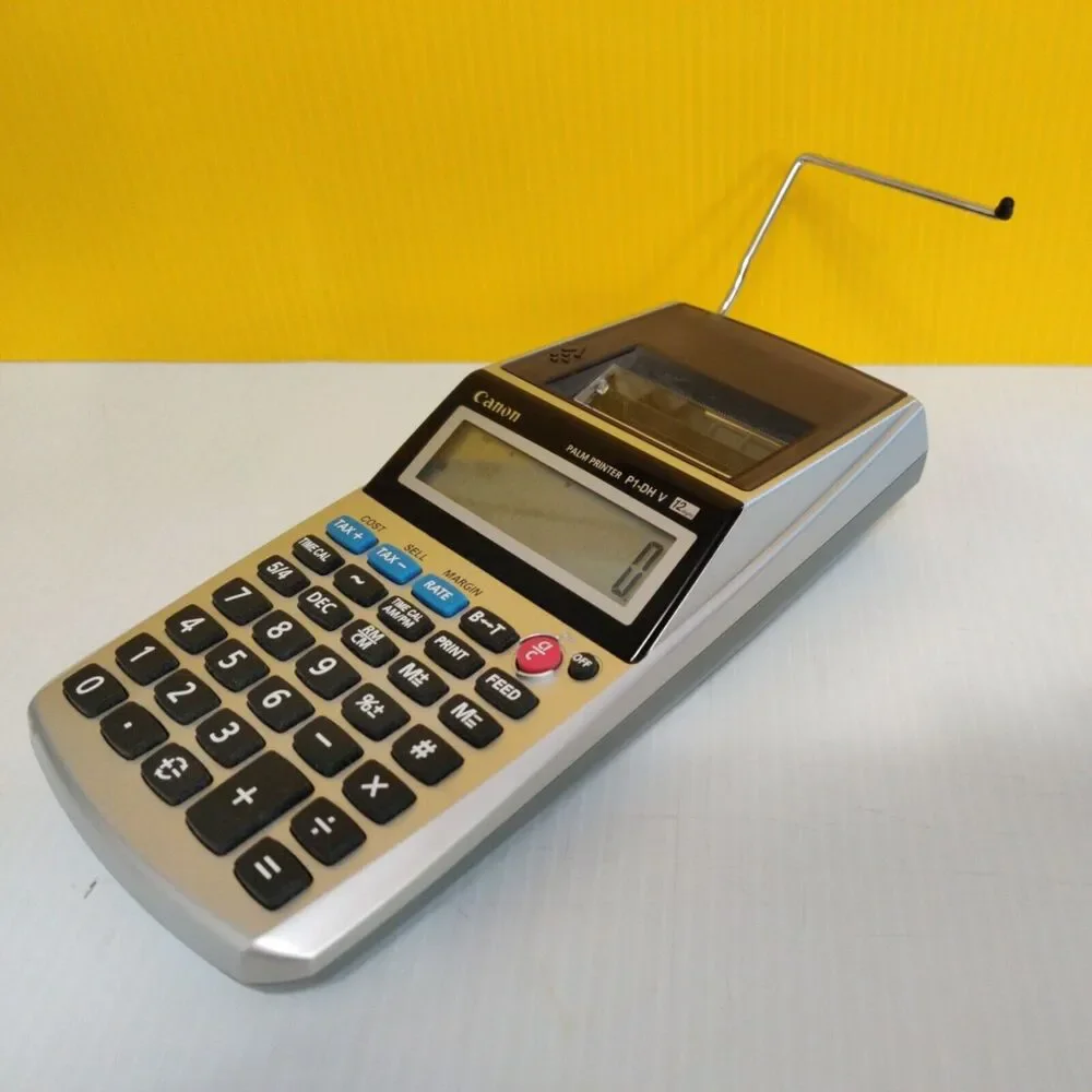Canon Palm Printer Calculator P1-DHV 12 Digit Tax Business Adding Machine Office